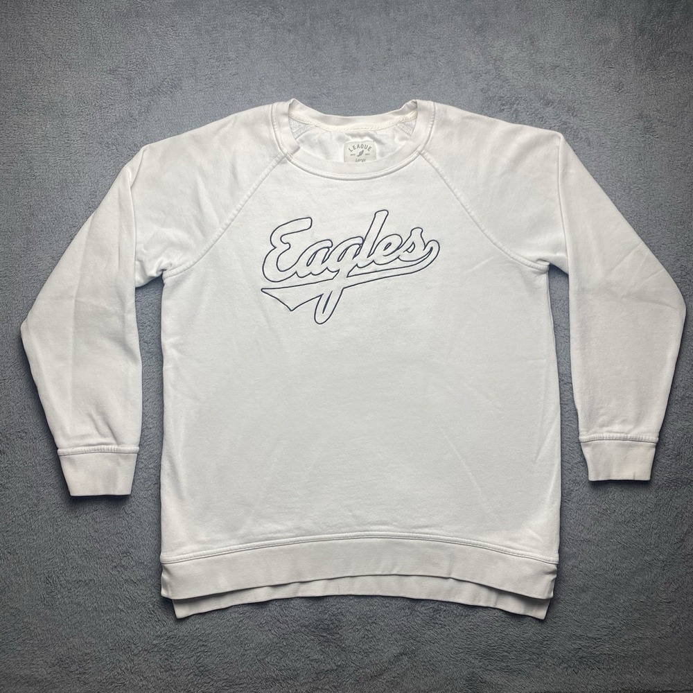 Philadelphia Eagles NFL Women's Gameday White Crew Neck Sweatshirt Large